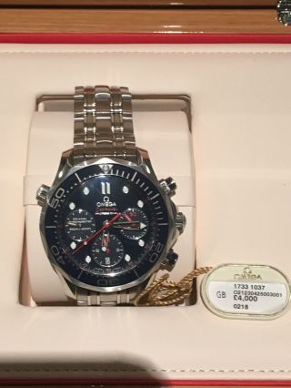 Omega Seamaster Diver 300m Co - Axial Chronograph 41.  5mm Blue Bnwt Rrp £4140
