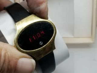 Rare Vintage Red LED Digital Watch Red Face Case & Band Timeband Well 3