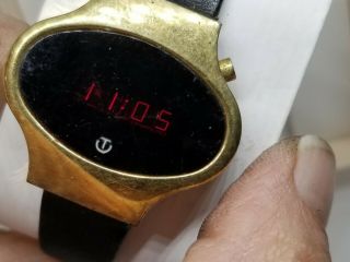 Rare Vintage Red LED Digital Watch Red Face Case & Band Timeband Well 5