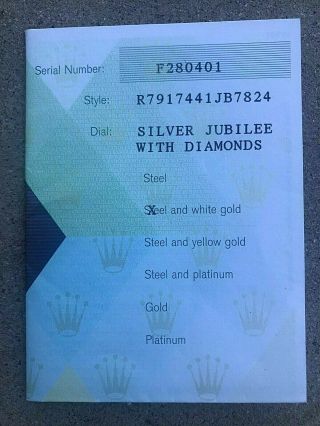 100 AUTHENTIC Rolex Women ' s Datejust SS/18K White Gold Diamond Dial Fluted Bezel 10