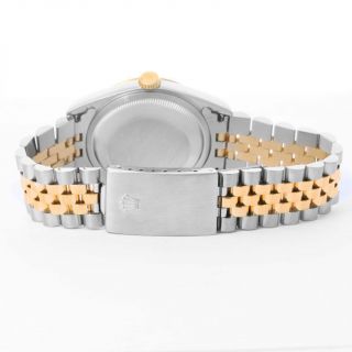 Rolex Datejust Steel 18K Yellow Gold White Diamond Dial Watch 16233 10