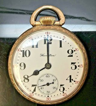 Vintage - 1929 - Hamilton - Adjusted 5 Positions - Double Roller - 21 Jewels - Pocket Watch