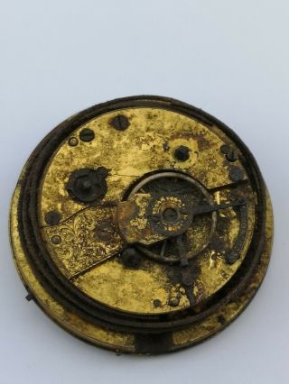 Very Rare English Verge Fusee Repeater Pocket Watch Movement for Restoration 4
