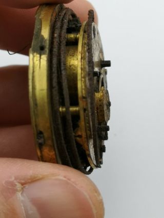 Very Rare English Verge Fusee Repeater Pocket Watch Movement for Restoration 7