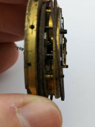 Very Rare English Verge Fusee Repeater Pocket Watch Movement for Restoration 8