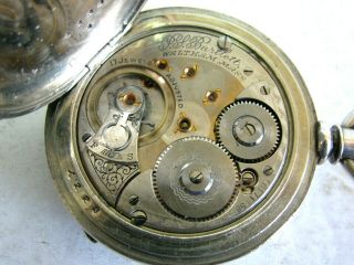 Rare 1892 Two - Tone Waltham 18s Pocket Watch Side Win Coin Silver 17j (runs)