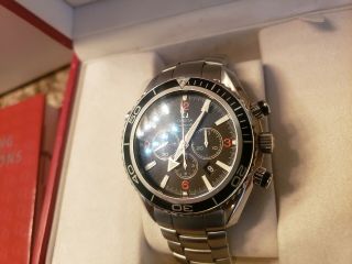 OMEGA SEAMASTER PLANET OCEAN 600M CHRONOGRAPH 45MM STAINLESS STEEL WATCH 2210.  51 5