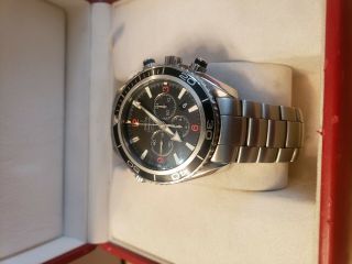 OMEGA SEAMASTER PLANET OCEAN 600M CHRONOGRAPH 45MM STAINLESS STEEL WATCH 2210.  51 6