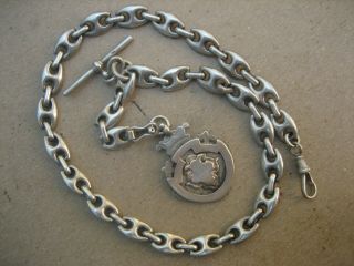 Vintage Unique S/silver Albert - Pocket Watch Chain 17in.  Long