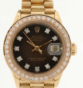 Rolex President 18k Gold Wristwatch With Diamond Bezel And Dial If – Vvs1
