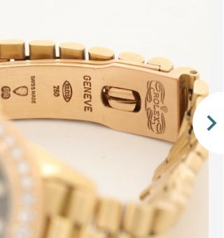 Rolex President 18K gold wristwatch with diamond bezel and dial IF – VVS1 6