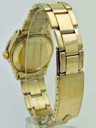 Estate Rolex 14k Solid Gold 31mm Midsize President 6827 Diamond Dial & Bezel 6