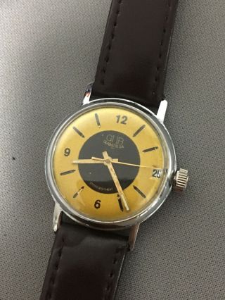 Vintage Germany men ' s stainless steel Watch Gub GLASHUTTE Cal69.  1 3