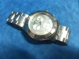 Men ' s Movado 84 R5 1890 Stainless Steel Chronograph Watch ⌚Works but AS IS⌚ 2