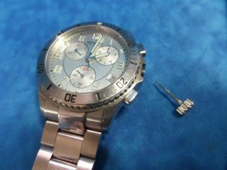 Men ' s Movado 84 R5 1890 Stainless Steel Chronograph Watch ⌚Works but AS IS⌚ 5