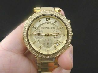 Old Stock Michael Kors Parker Mk5354 Chronograph Quartz Women Watch