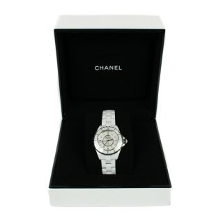 Chanel - J12 Diamond Watch - White Ceramic Silver Quartz 10