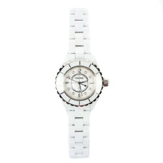 Chanel - J12 Diamond Watch - White Ceramic Silver Quartz 12