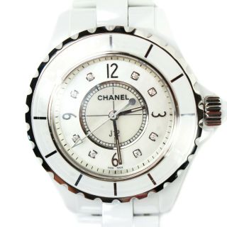 Chanel - J12 Diamond Watch - White Ceramic Silver Quartz 2