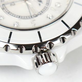 Chanel - J12 Diamond Watch - White Ceramic Silver Quartz 4