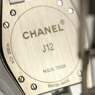 Chanel - J12 Diamond Watch - White Ceramic Silver Quartz 6