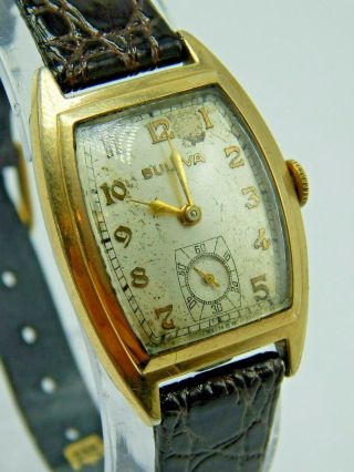Vintage 1950 Bulova 10k Rolled Gold Plate 15 Jewel Cal 10bc Wrist Watch