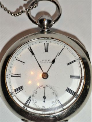 1884 Waltham P.  S.  Bartlett Model 1877 18s 11 Jewel Pocket Watch Key Wind Key Set
