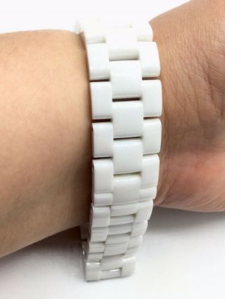 Chanel White Ceramic J12 Factory Diamond Watch 11