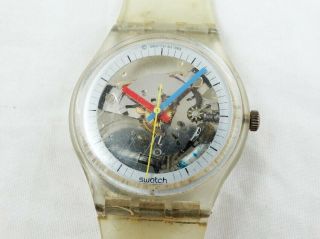 Swatch Gk100 Jelly Fish Ag 1985 Vintage Swiss Mens Quartz Watch Parts Repair