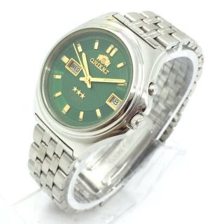 Vintage Mens Orient Crystal Automatic 21 - J D\d 36mm Japan Made Wrist Watch A4086