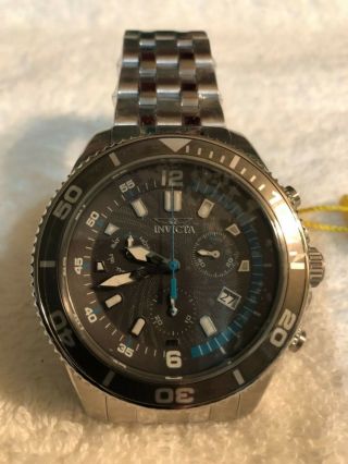 Solid & Heavy Invicta 50mm Pro Diver Chrono Ss Bracelet Watch - Compare At $499