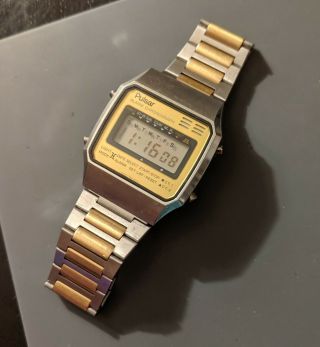 Pulsar Y759 - 5d19 Two Tone Vintage Digital Watch By Seiko - 1991