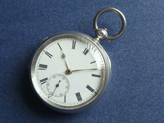 1877 Older Silver Fusee Gents Pocket Watch.  J Faller London.  Antique