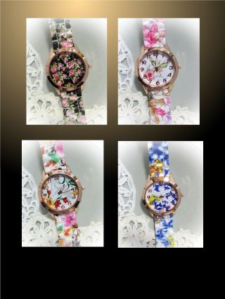 Armbanduhr Quarzuhr Uhr Damenuhr Herrenuhr Neue Modern Elegant Blumen Flowers