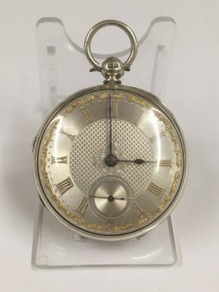 Antique Solid Silver Gents Fusee Pocket Watch (joshua Ingham,  Cockermouth) Gwo