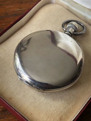 Antique Silver Hallmarked J W Benson London Pocket Watch 15 Jewels Great 4
