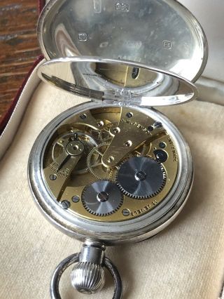 Antique Silver Hallmarked J W Benson London Pocket Watch 15 Jewels Great 6