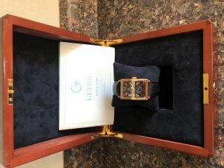 Gevril Men ' s 5131 Avenue of Americas 18k Gold Automatic Moon Phase Watch 6