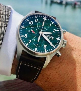 Brand Iwc Pilot Chronograph Watch - “racing Green” - Iwiw377726