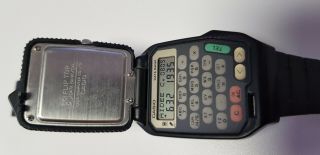 Vintage Casio Flip Top Data Bank Calculator Watch Ftp - 30 Made In Japan