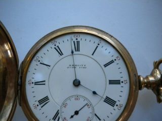 Antique Abbott Sure Time by E.  Howard Rare 16s 17 Jewels Adjusted Pocket Watch 2