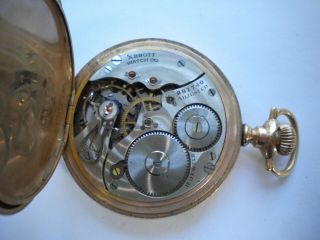 Antique Abbott Sure Time by E.  Howard Rare 16s 17 Jewels Adjusted Pocket Watch 6