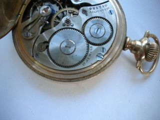 Antique Abbott Sure Time by E.  Howard Rare 16s 17 Jewels Adjusted Pocket Watch 7