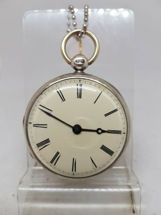 Antique Solid Silver Fusee Verge W.  Hardy Pocket Watch 1847 Ref738