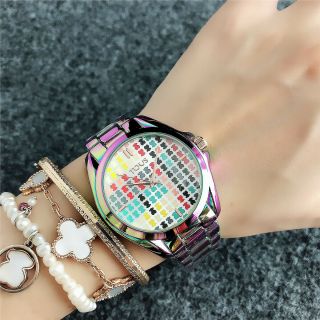 Hot Color Multi - Bear Watch Ladies Stainless Steel Quartz Jewelry
