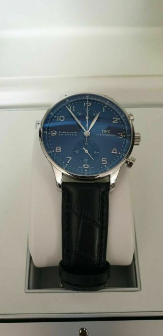 Iwc Portugieser Chronograph Stainless Steel Watch Iw371491