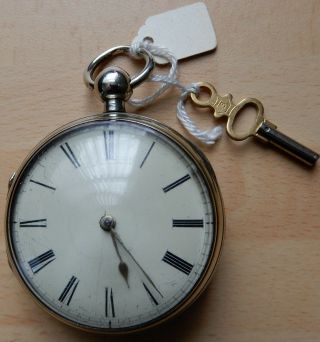 Antique Early 19th C Verge Fusee Pocket Watch.  Snook,  Newfoundland.  Key Wind/set