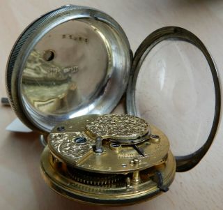 Antique Early 19th c verge fusee pocket watch.  Snook,  Newfoundland.  Key wind/set 8