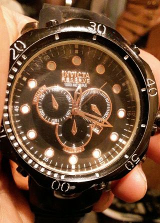 Invicta Reserve Venom Chronograph 0361 Wrist Watch For Men 18k Rose Gp/stainless