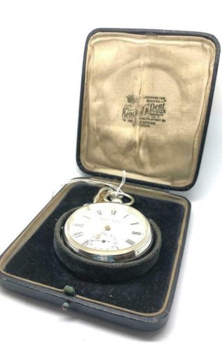 A Silver English Silver Cased Kendal & Dent Lever Pocket Watch